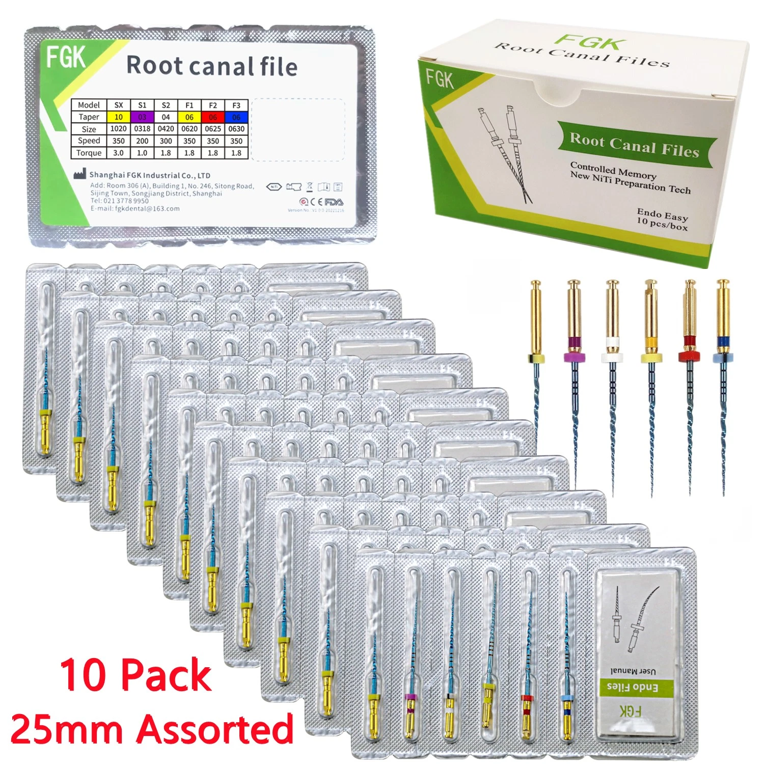 60pc/10pk 25mm SX-F3 Files