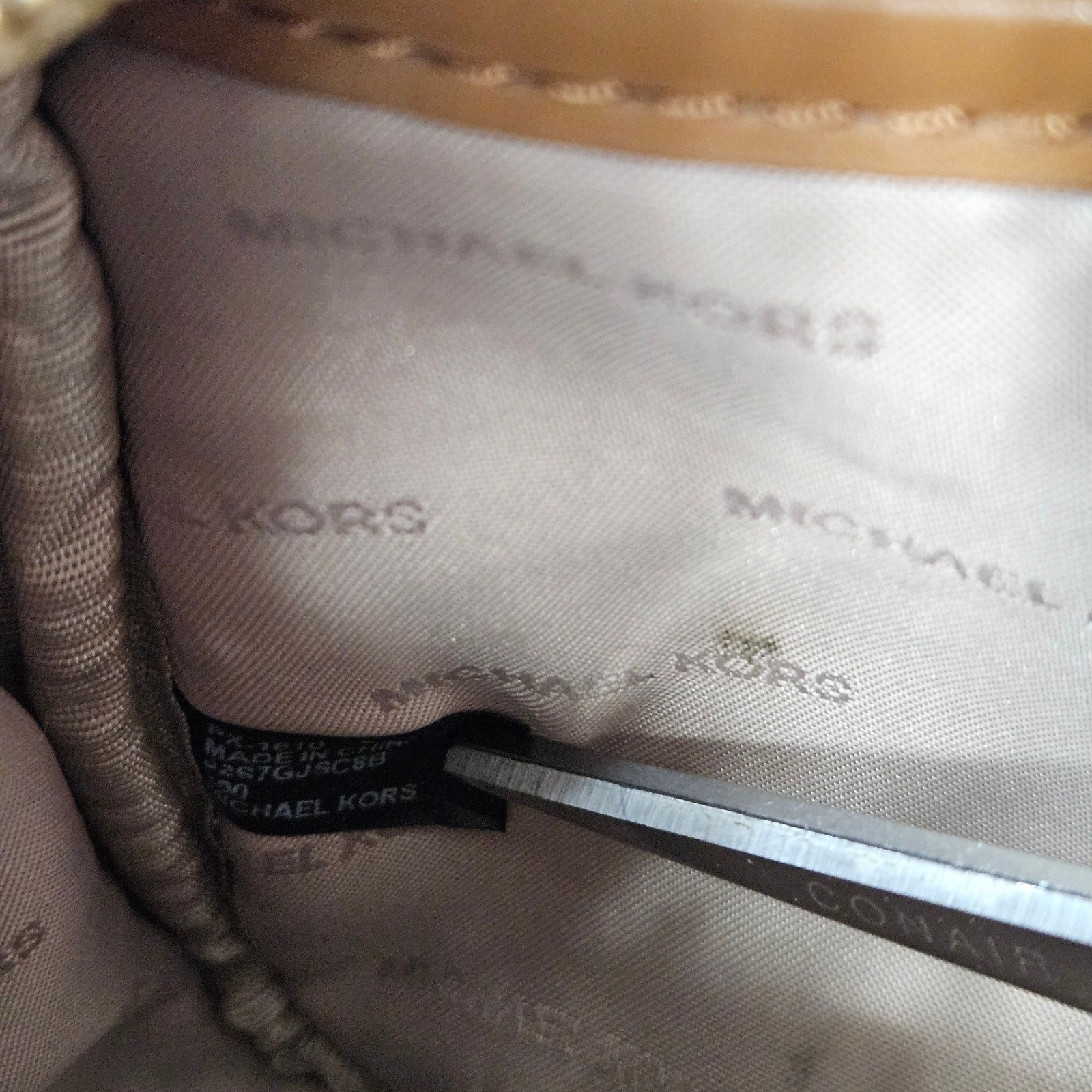 Michael Kors Jet Set Signature Monogram Chain Strap Crossbody Bag Brown thumbnail 8