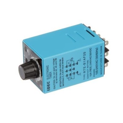1PC IDEC CORPORATION RTE-B1AF20 Timer, Analog, 10 A, 100 to 240, 0.1 Sec. t