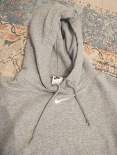 Vintage Y2K Nike Center Swoosh Adult Men's Hoodie White Tag Heather Gray XS