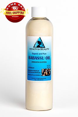 BABASSU OIL ORGANIC COLD PRESSED by H&B Oils Center PREMIUM 100% PURE 8 OZ