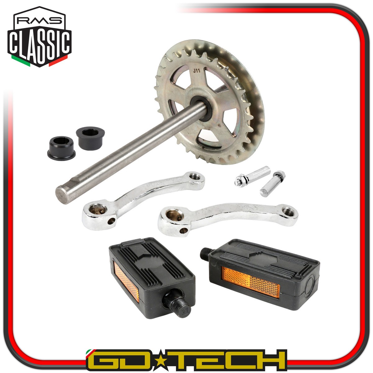 KIT PEDIVELLE PEDALI IN PLASTICA NERO NERA PER PIAGGIO CIAO C7 PX P Pxv Pv Piaggio Si Bravo Ecc - Foto 6