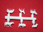 Model Train Sheep & Sheep Dog Figures x 6 Assorted  HO/OO  Scale