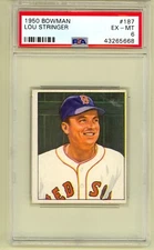 1950 Bowman #187 Lou Stringer Boston Red Sox PSA EX/MT 6