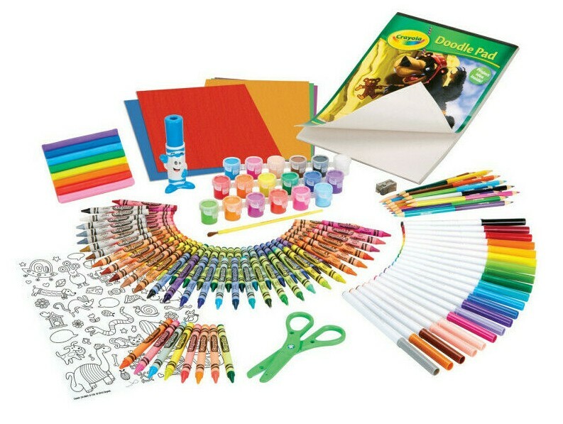Crayola Giant Art Box 177pc Crayons Markers Colored Pencils Drawing Kids Art NIB