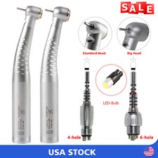 Dental Fiber Optic LED High Speed Turbine Handpiece Led Coupler 4/6Hole Fit KAVO
