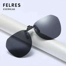 Flip Up Clip On Polarized Sunglasses For Men Women Driving Night Vision Glasses