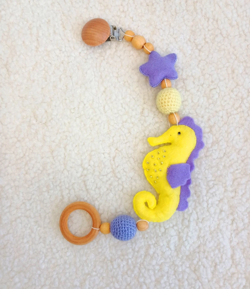 Cochecito Juguete Ocean Baby Móvil Crochet Cochecito Juguetes Hecho a Mano Baby Shower Regalo Foto 4 de 4