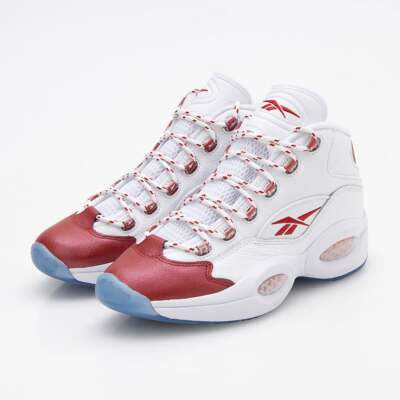 Reebok QUESTION MID 100074721 Footwear White Vector Red