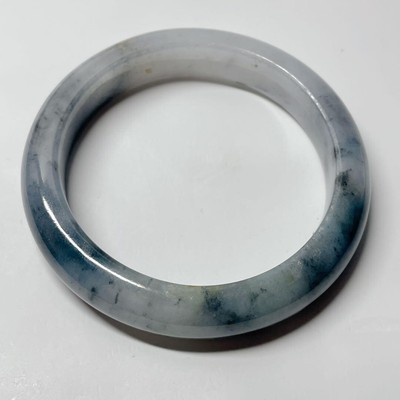 天然黑玉手镯 Myanmar Natural Black Jadeite Bangle Excellent Jade Bracelet Diam:58.1mm