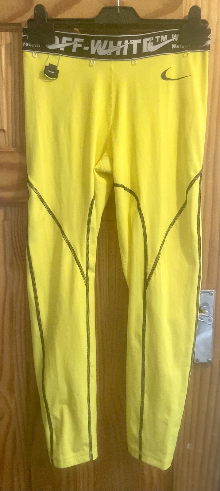 OFF WHITE X NIKE Collant Nike x Off White Opti Giallo Donna Allenamento Palestra CN5574 731 Taglia M