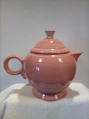 Fiesta Ware Rose Pink Teapot With Lid (44 Retired