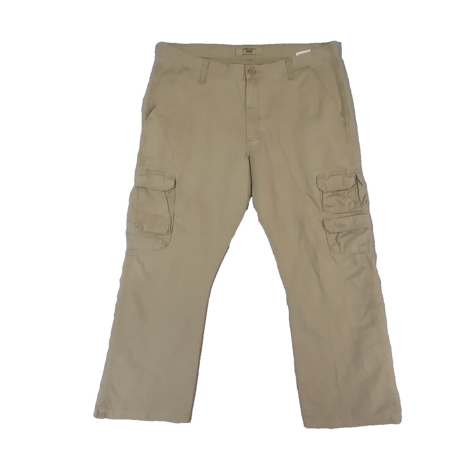 Wrangler Men's 38x30 Khaki Cargo Pants for Outdoor Camping Hiking-image