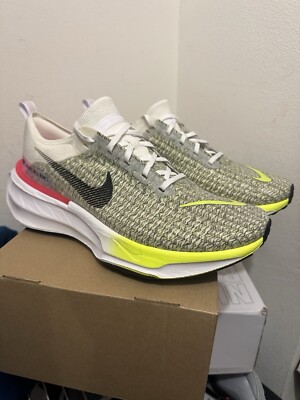 Nike Zoomx Invincible Run Flyknit 3 White Volt Pink FN6821 100 Men Size 14 sz
