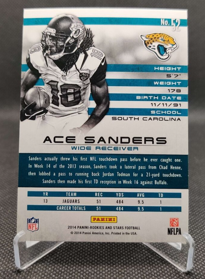 2014 Panini Rookies & Stars #52 Ace Sanders Jacksonville Jaguars