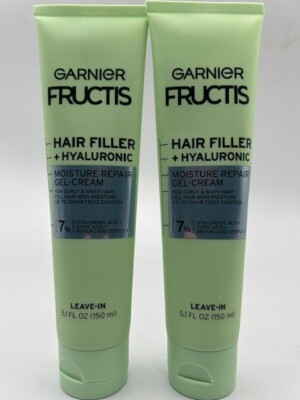 Fructis Hair Filler Moisture Repair Gel-Cream, Hair Gel for Curly, Wavy Hair- 2x