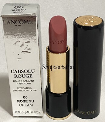 Lancome L'Absolu Rouge Lipstick Shade 06 ROSE NU Cream 3.4g