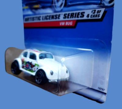 1998 Hot Wheels VW BUG Pearl White VOLKSWAGEN #731 Artistic
