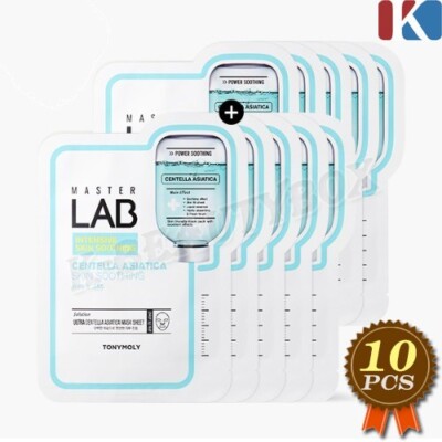 TONYMOLY Master Lab Mask Sheet 19g x 10pcs Centella Asiatica Mask Sheets New