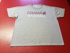 Vintage Russell Athletic Cougar Baseball T-Shirt Gray XXL Single Stitch U.S.A.
