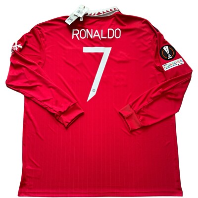 2022/23 Manchester United Home Europa League Jersey #7 Ronaldo 3XL