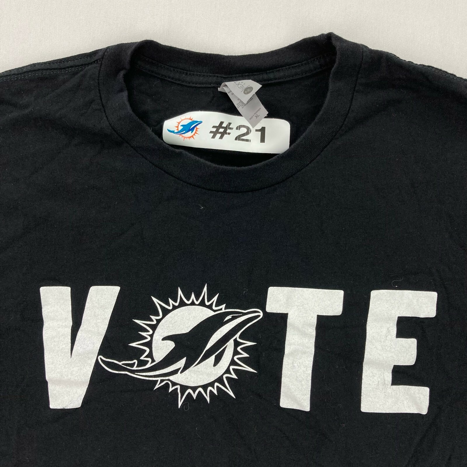 FILA Camicia politica Miami Dolphins Eric Rowe uomo squadra giocatore numero voto nera • XL