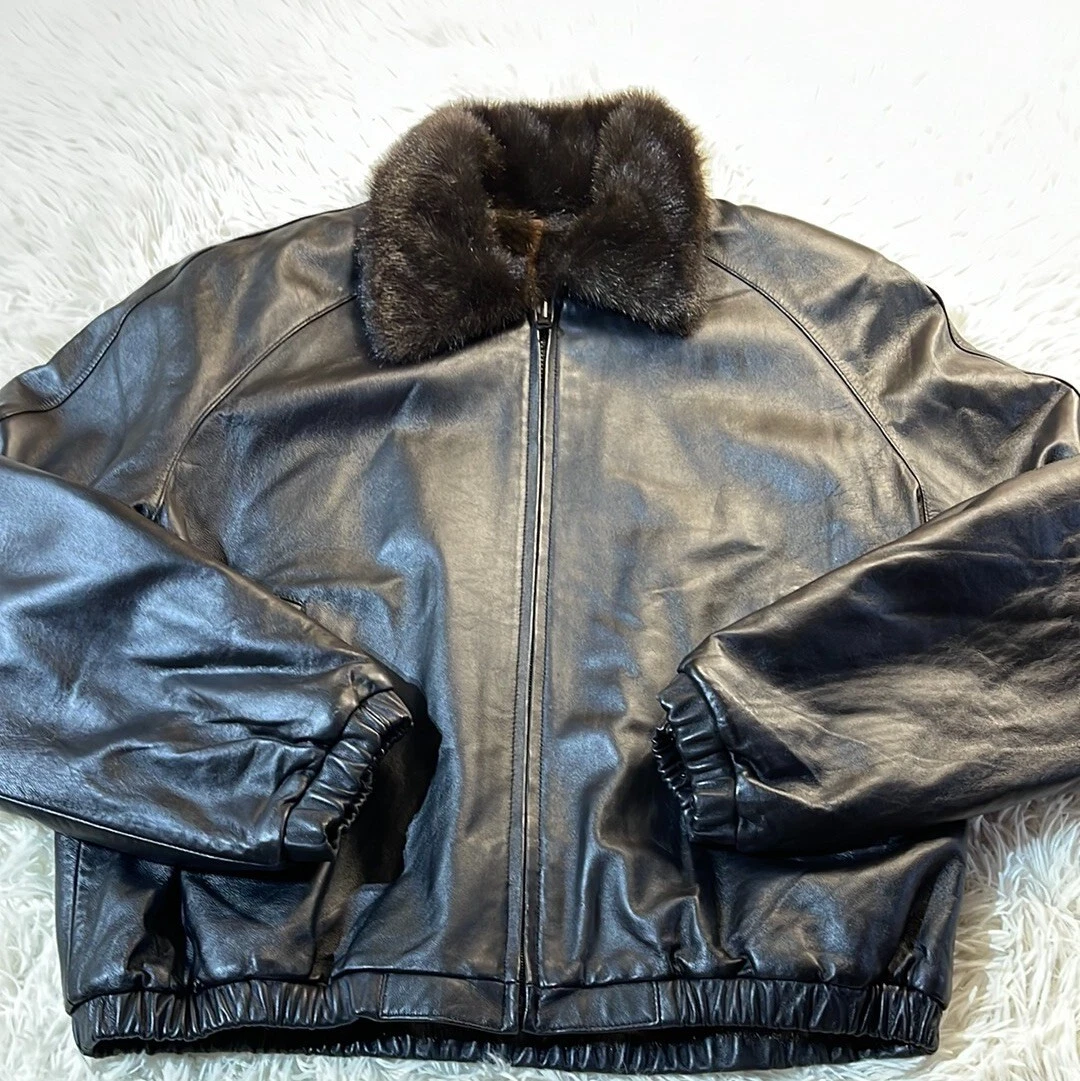 Cerrucci Women s Leather Bomber Jacket Black XL eBay