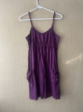 Heritage 1981 Women’s Dress Sz M Cotton Babydoll Boho Spaghetti Y2K Forever 21