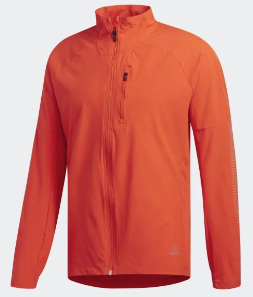ADIDAS Rise Up N Run Reflective Active Orange F Z Running Jacket NEW Mens Sz M