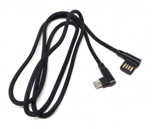 Micro USB Cable Left Angled on Reversible USB Interface Type A 2.0 98cm