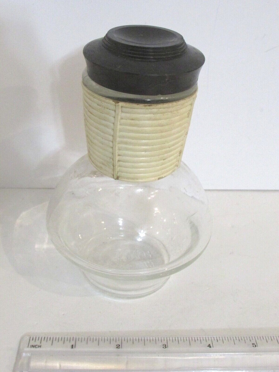 Vintage McKee HERS Hottle Glasbake Thermal Glass Bottle wLid # 4