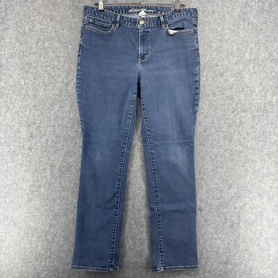 Eddie Bauer Jeans Women's 14 Blue Curvy Bootcut Western Casual Stretch Denim