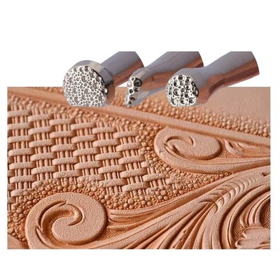 Leather Stamps,3 Pack Professional Leather Background Stamping Tools for Craf...