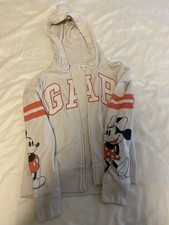 NEW Gap Youth Disney Mickey Minnie Mouse Hoodie White Pink Size XL Girls 12