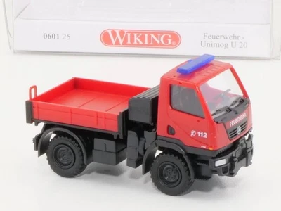 Wiking 060125 Feuerwehr Unimog U 20 offene Pritsche 1:87 wie NEU! OVP BL 1706-23 - Bild 1 von 4