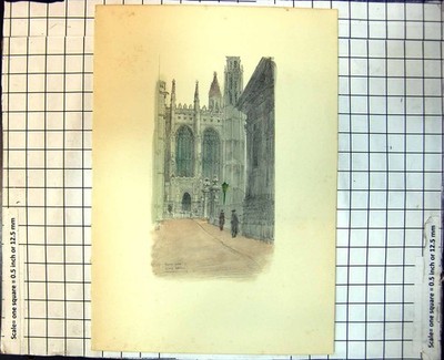 Altes Clare Gate Königskapelle Straßenlaterne Gelehrter Bogenfenster 335J