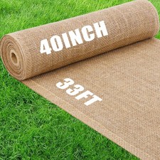 40" x 33' Burlap Roll Natural Fabric for Tree Wrap, Plant Cover, Decorations