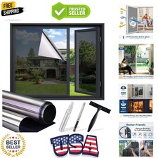 Window Tint for Home: UV Heat Blocking One Way Privacy Film, Daytime See Ou...