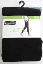 No Nonsense Leggings w/ Tech Pocket Women's XL Black Cotton Lounge New