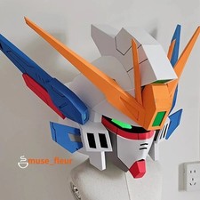 Halloween Wing Gundam Zero Wearable Helmet Mask LED Light Up Cosplay Prop Gift