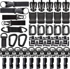 MOLLE Accessories Kit, Tactical Gear Organization Set with Key Holders, Grimloc