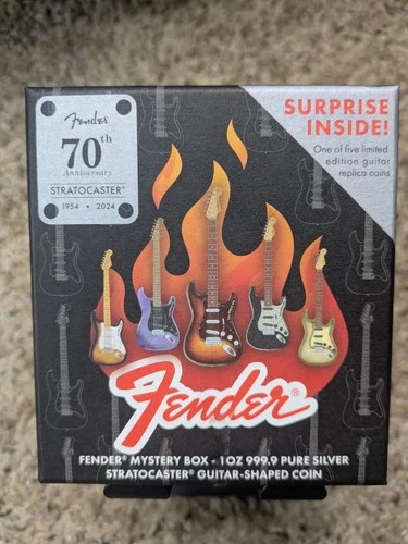 2024 PAMP 1 oz Proof Silver Fender Mystery Box - Player Stratocaste - 1 of 930