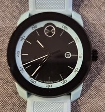 Movado Bold TR 90 Men s Seafoam Blue 42mm Silicone Strap Watch 3601208