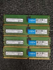 Lot 4 Crucial 16GB 2Rx8 PC4-2400T DDR4-19200 DDR4 ECC Server Memory Ram