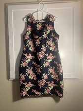 Tommy Hilfiger Women's Sheath Dress, Sky Captain/Bloom Size 16