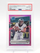 JALEN HURTS 2020 DONRUSS OPTIC RATED ROOKIE PINK #164 EAGLES GEM MT PSA 10 Q0004
