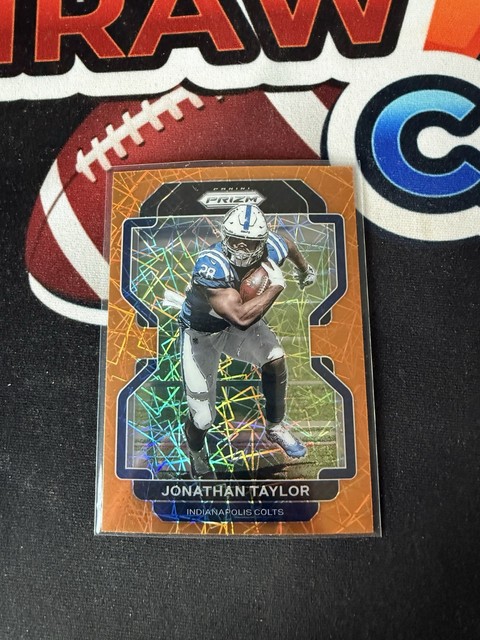 2021 Panini Prizm Orange Lazer Jonathan Taylor #25 Indianapolis Colts Parallel