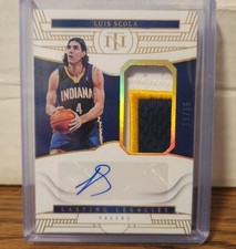 Luis Scola Patch Auto Indiana Pacers Panini National Treasures Lasting Legacies
