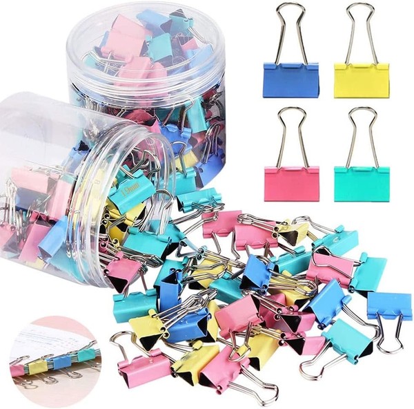 140 StüCk Foldback Klammern 19Mm Foldback Klammern Metall Binder Clips-image