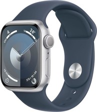 Apple Watch 9 GPS Alu Silver 45mm Blue Bracciale in silicone, Aperto - mai usato